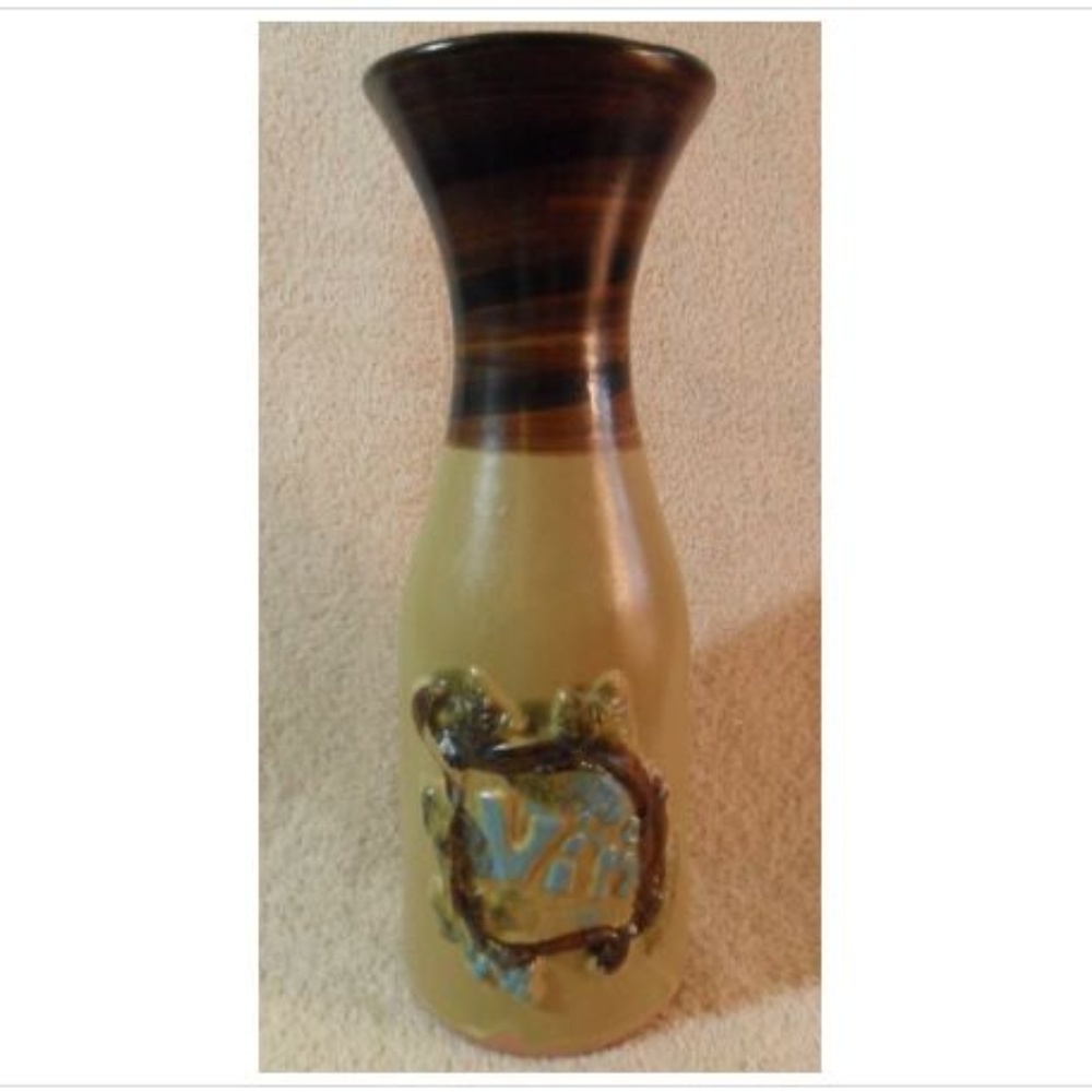 1970 Pacific Stoneware Inc USA Pottery Wine Carafe